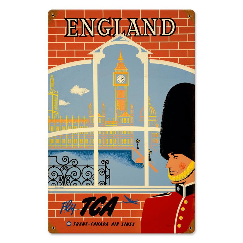 England Travel Vintage Sign