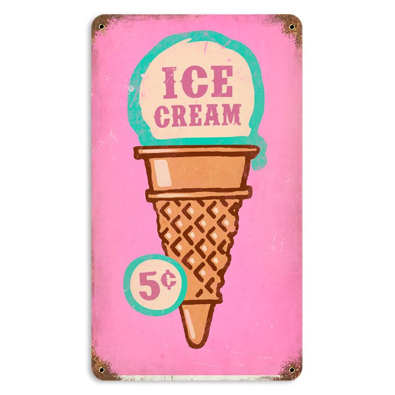 Ice Cream Cone Vintage Sign