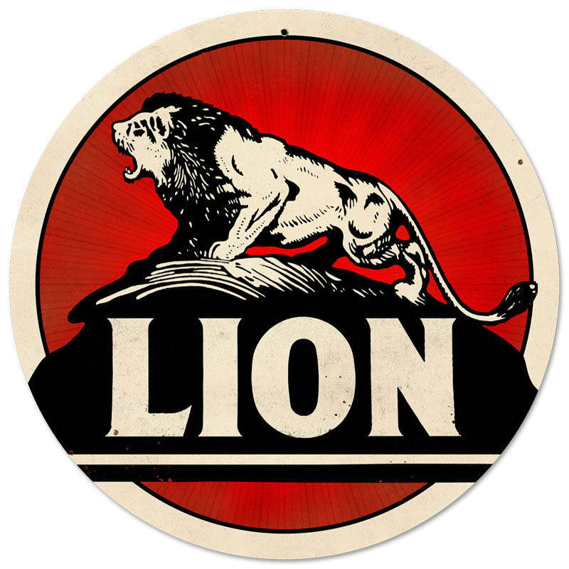 Lion Gasoline Vintage Sign