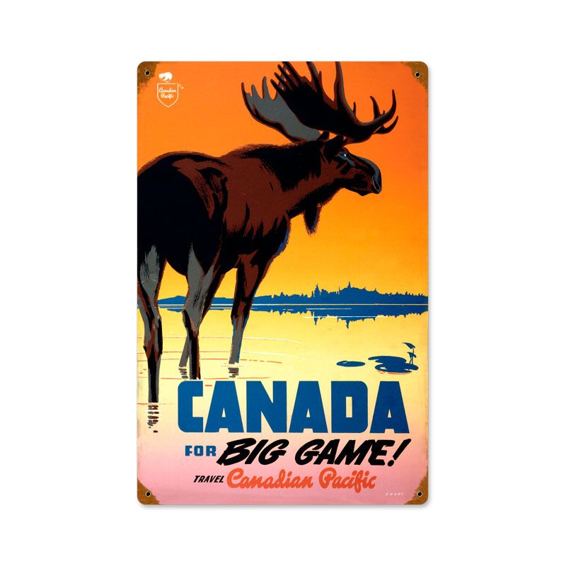 Canada Big Game Vintage Sign