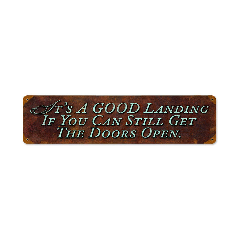 Good Landing Vintage Sign
