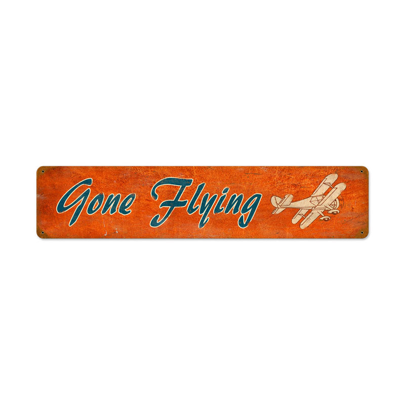 Gone Flying Vintage Sign