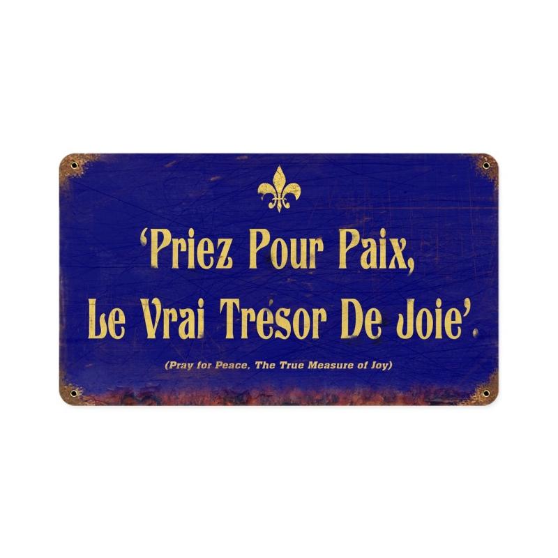Pray For Peace Vintage Sign