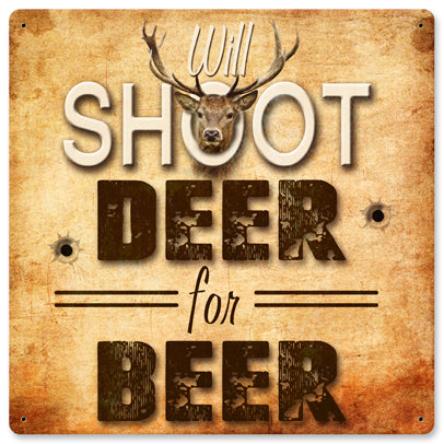 Deer For Beer Vintage Sign