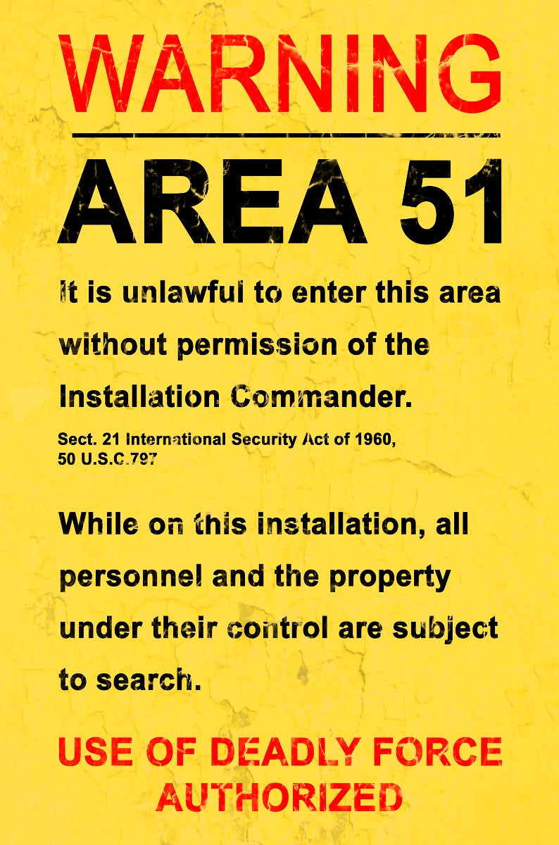 Area 51 Vintage Sign