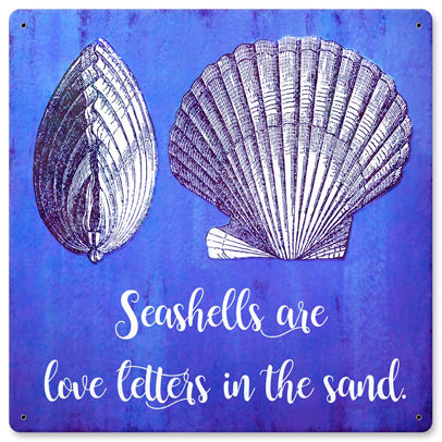 Sea Shells Are Love Letters Vintage Sign