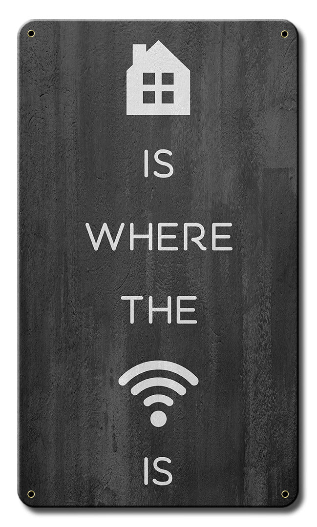 Home Is Where The Wifi Is Vintage Sign