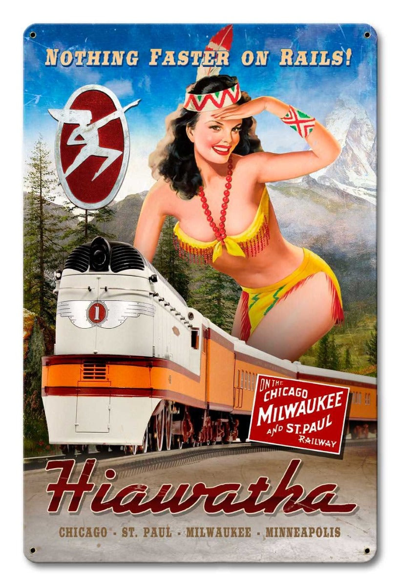Hiawatha Train Vintage Sign