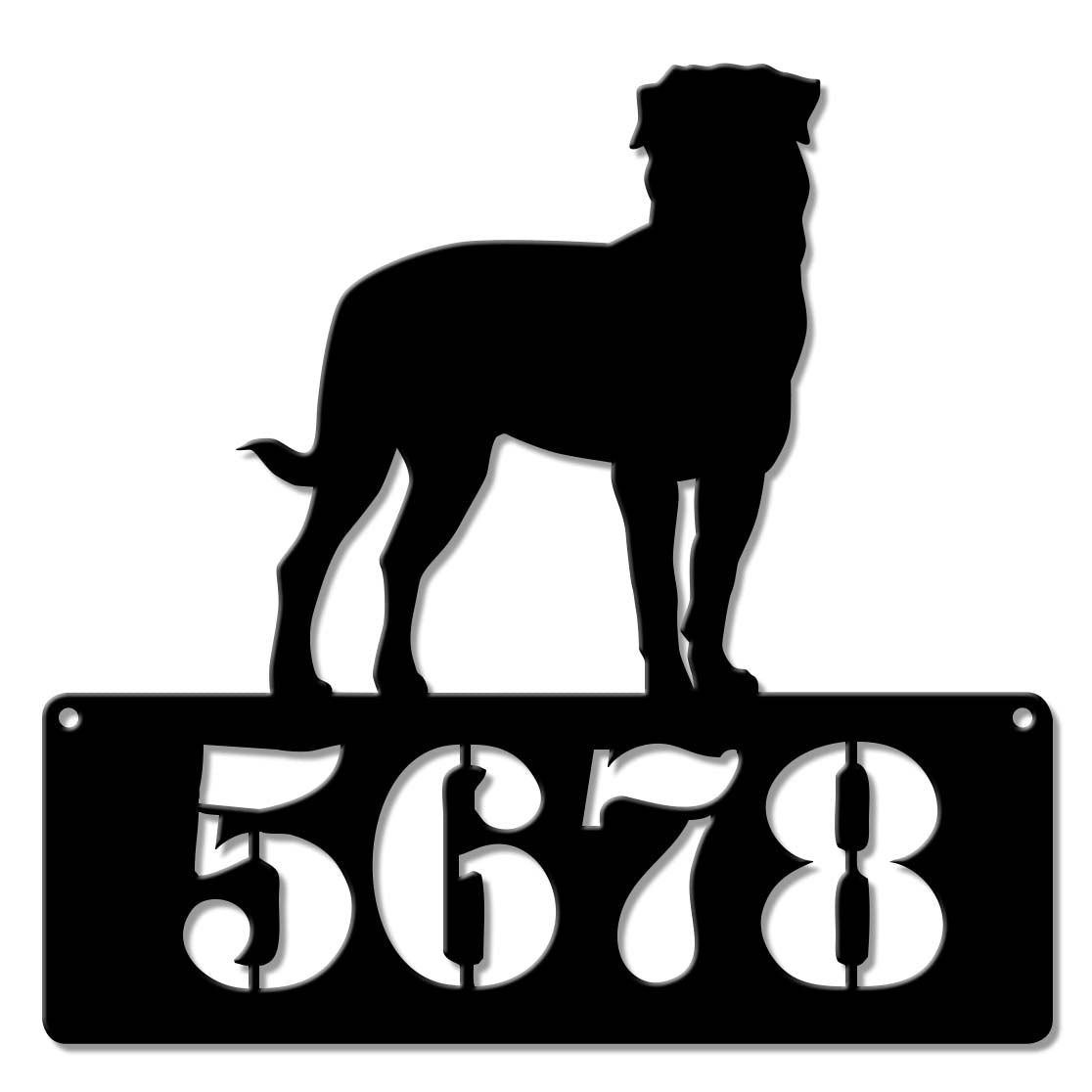 Rottweiler Address Sign - Personalized
