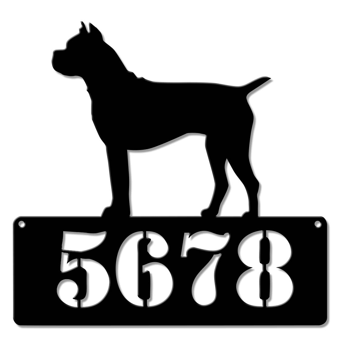 Boxer Address Sign - Personalized