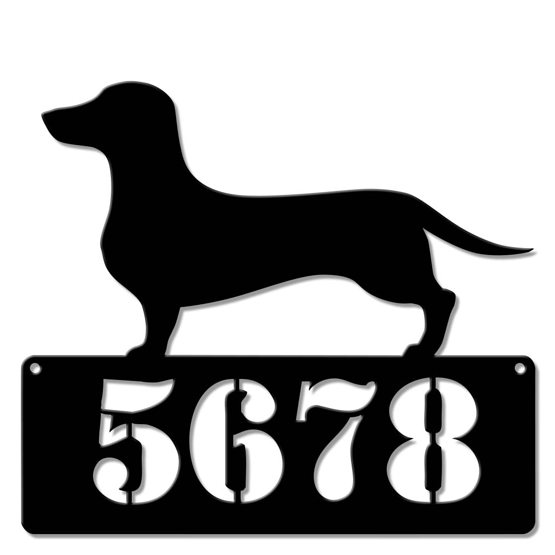 Dachshund 2 Address Sign - Personalized