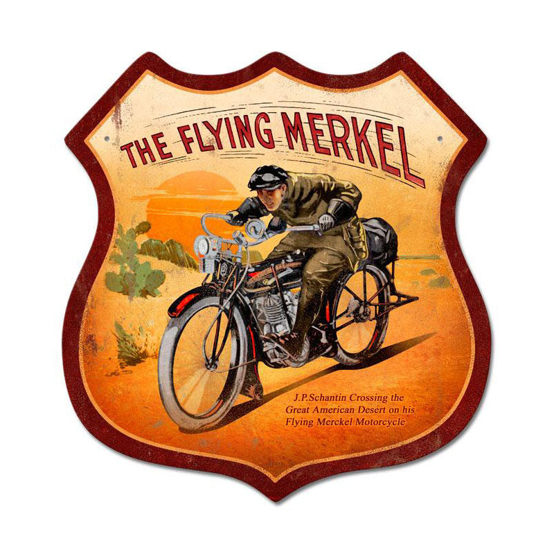 Flying Merkel Vintage Sign