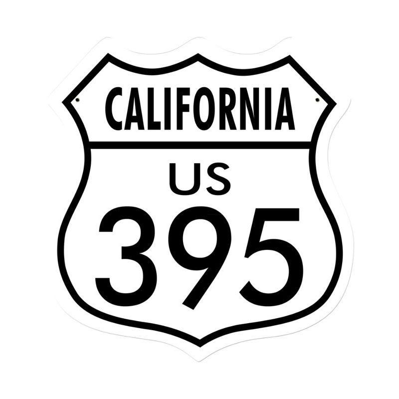 California 395 Vintage Sign