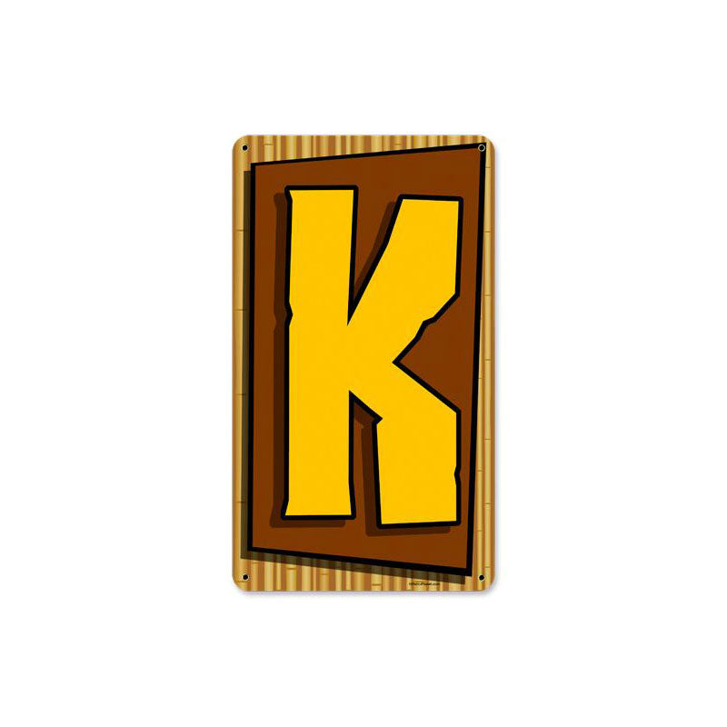 Tiki Letter K Vintage Sign