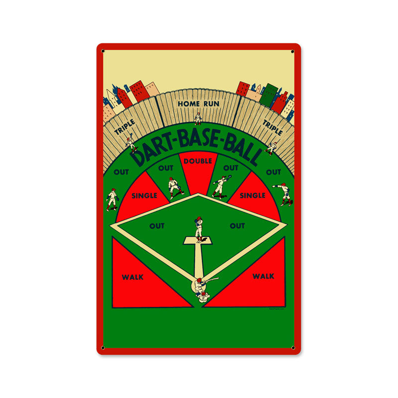 Dart Baseball Vintage Sign
