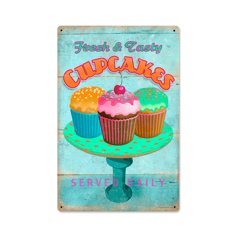 Cupcakes Fresh Vintage Sign
