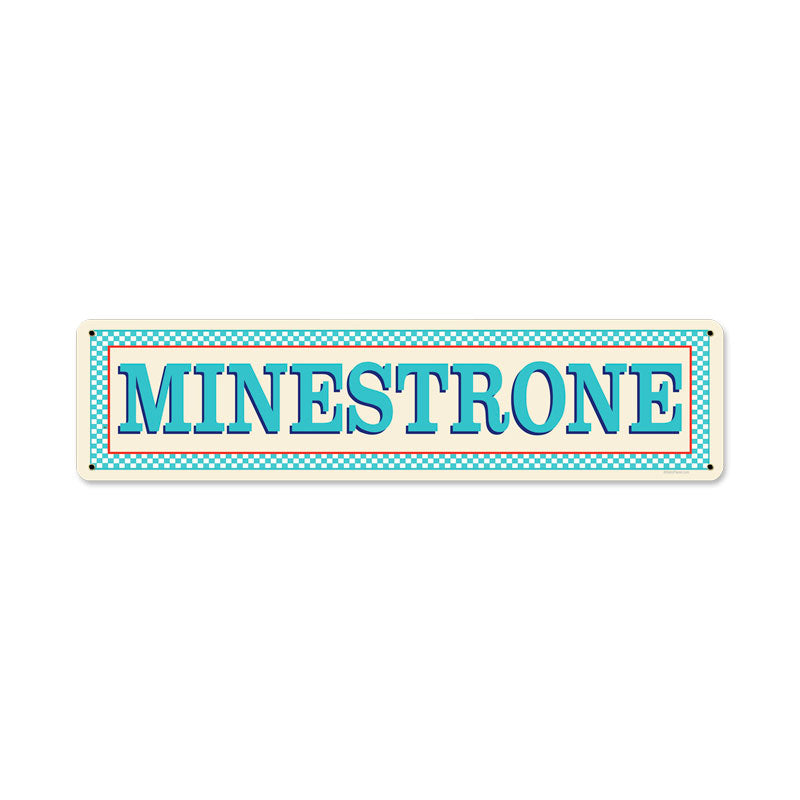 Blue Minestrone Vintage Sign