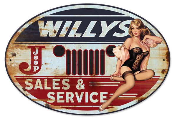 Willy's Sales and Service Vintage Sign