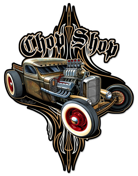 Rat Rod Chop Shop Vintage Sign