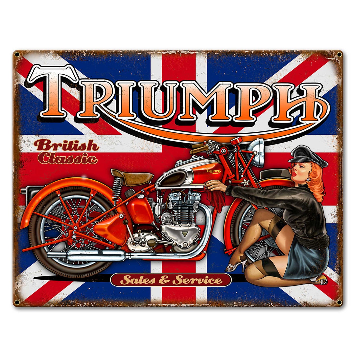 Triumph Bike 6 24 x 18 Custom Shape