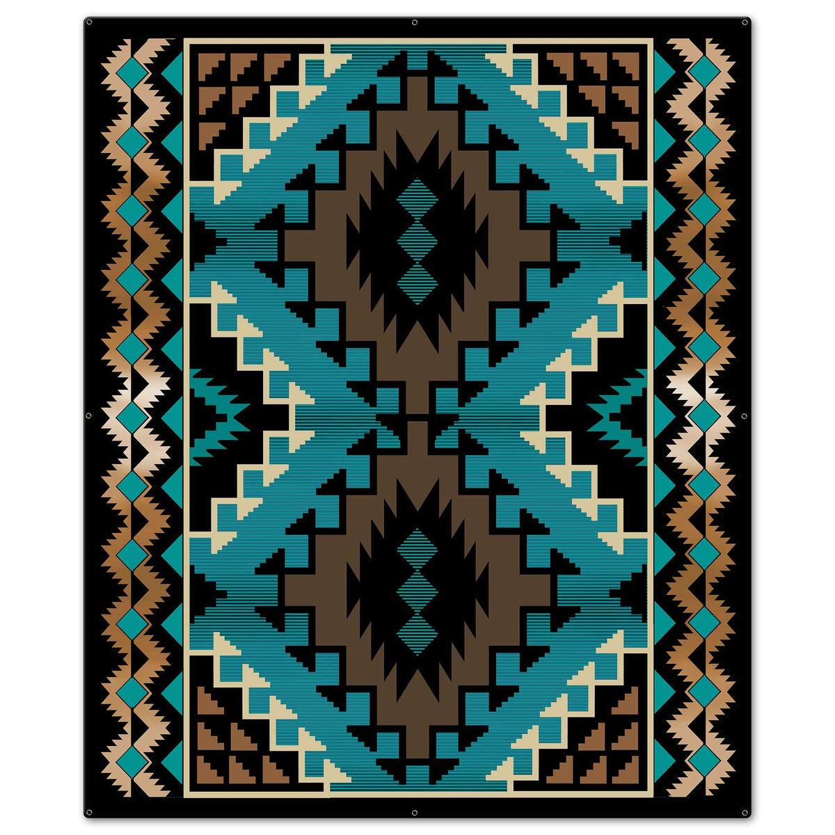 Brown Blanket Look 40 x 48 Custom Shape
