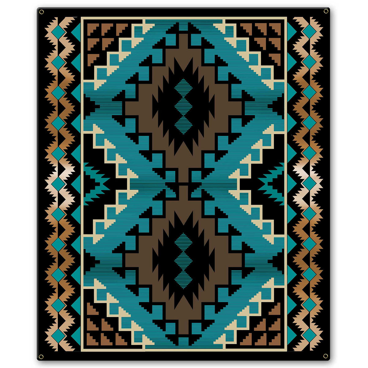 Brown Blanket Look 20 x 24 Custom Shape