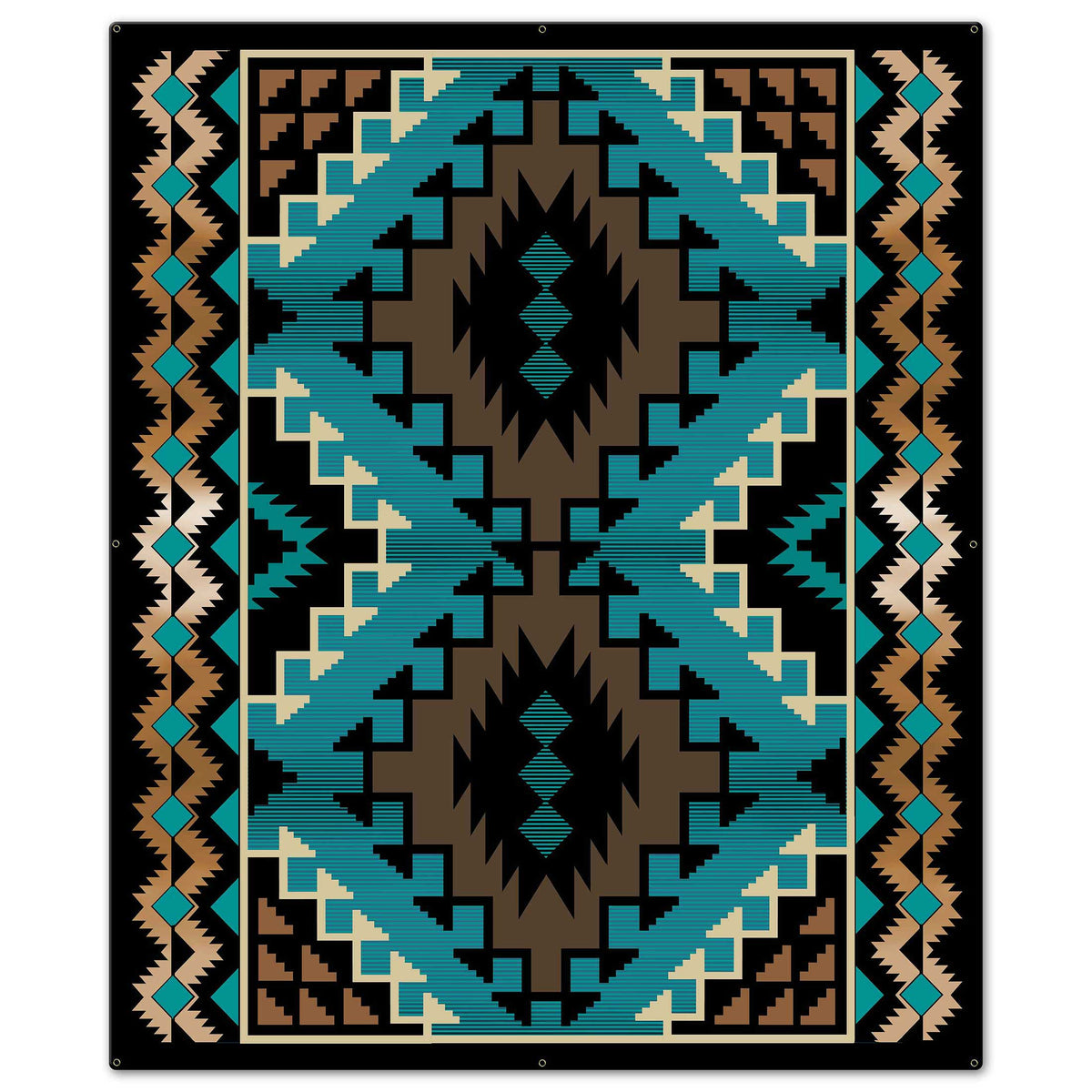 Brown Blanket Look 30 x 36 Custom Shape