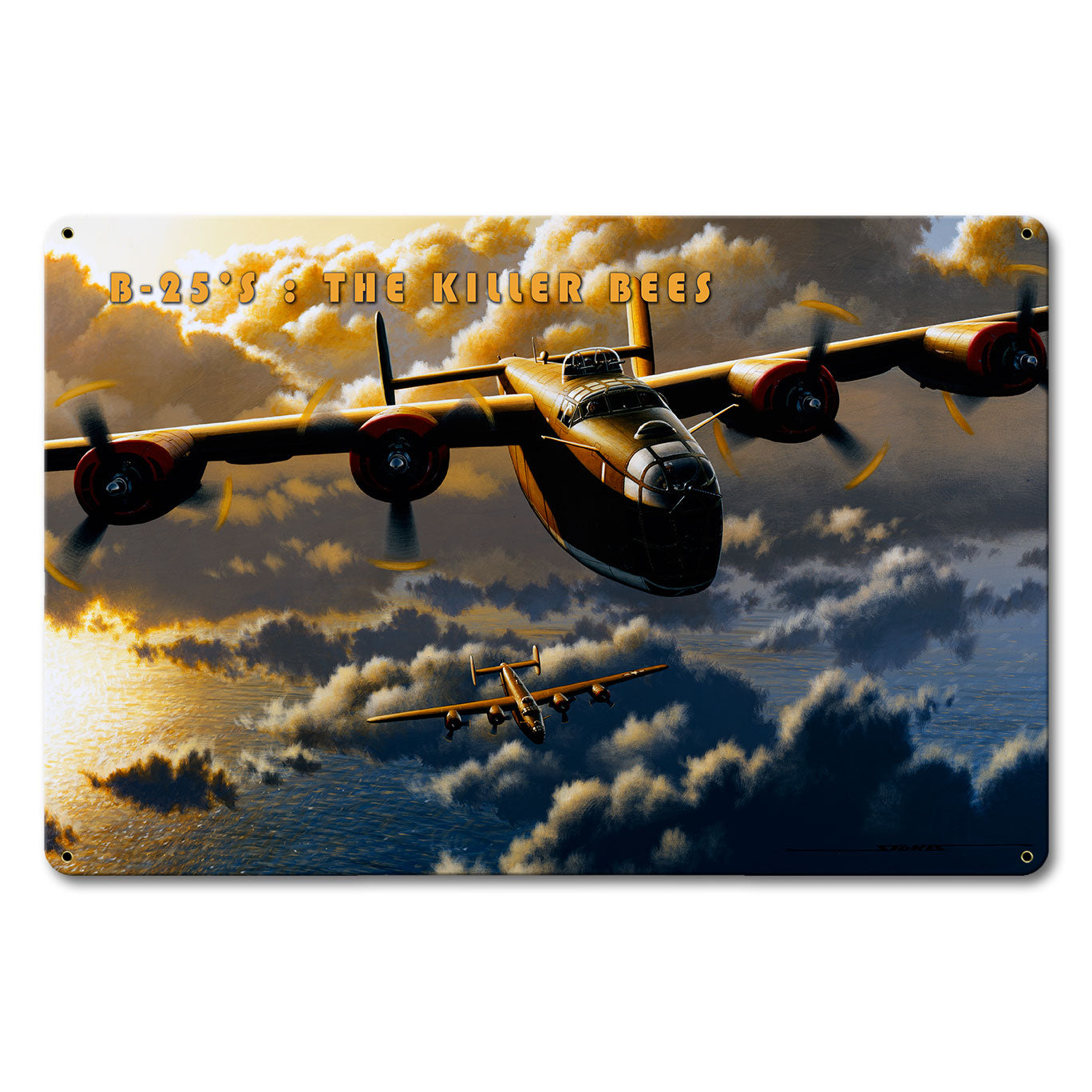 B-25 Killer Bee 18 X 12 vintage metal sign