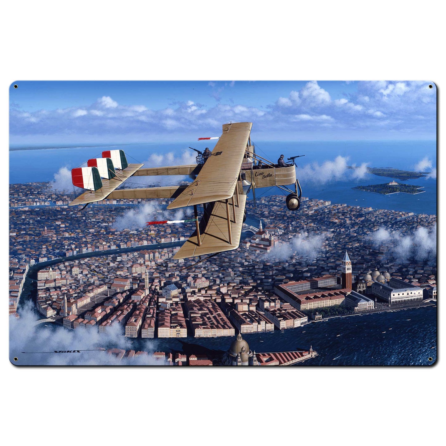 Ciao Bella Over Venice 36 X 24 vintage metal sign