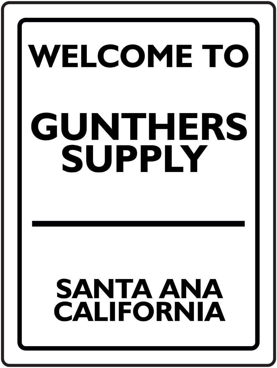 SVP059 - GUNTHERS WELCOME SIGN
