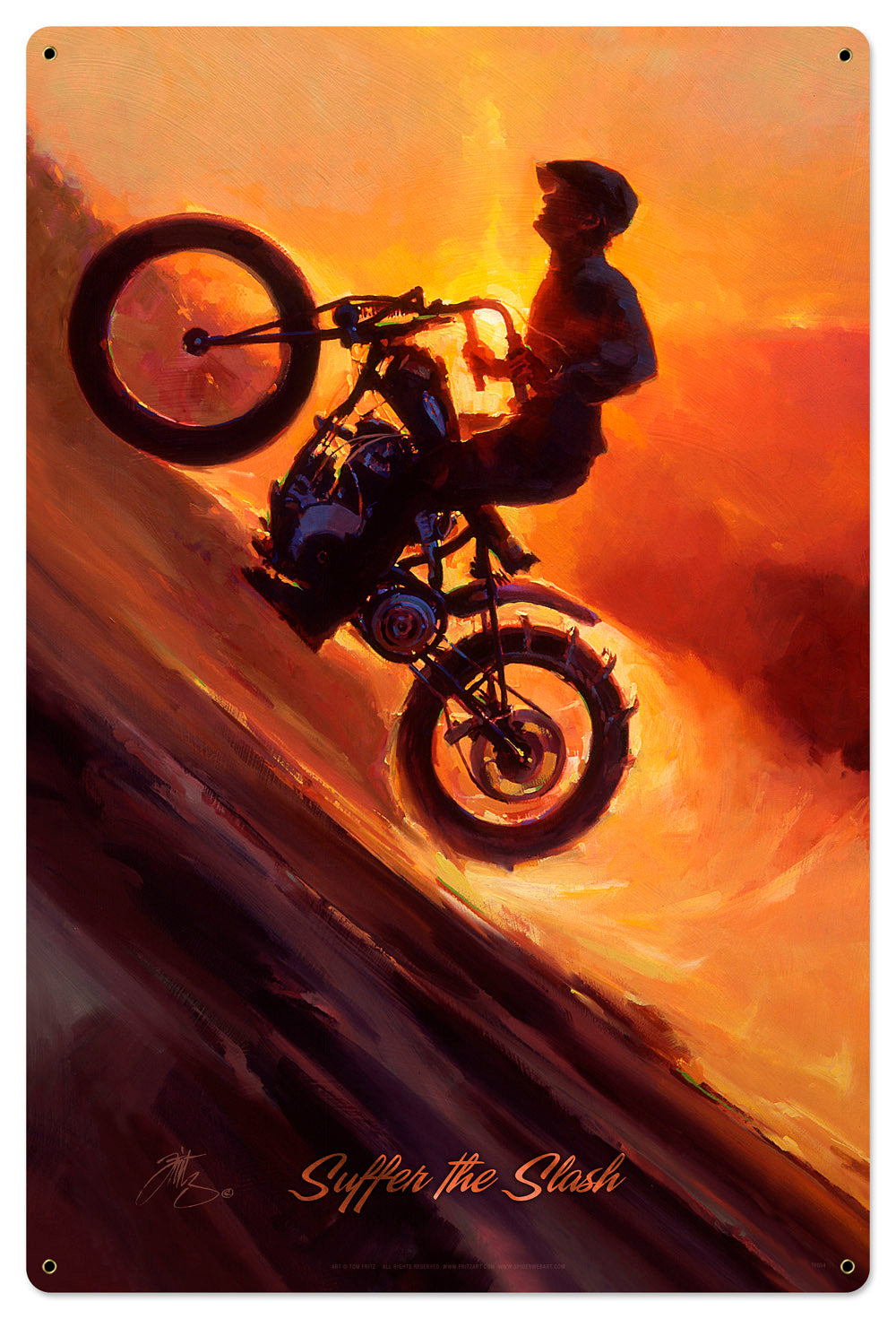 Suffer The Slash Large Vintage Sign