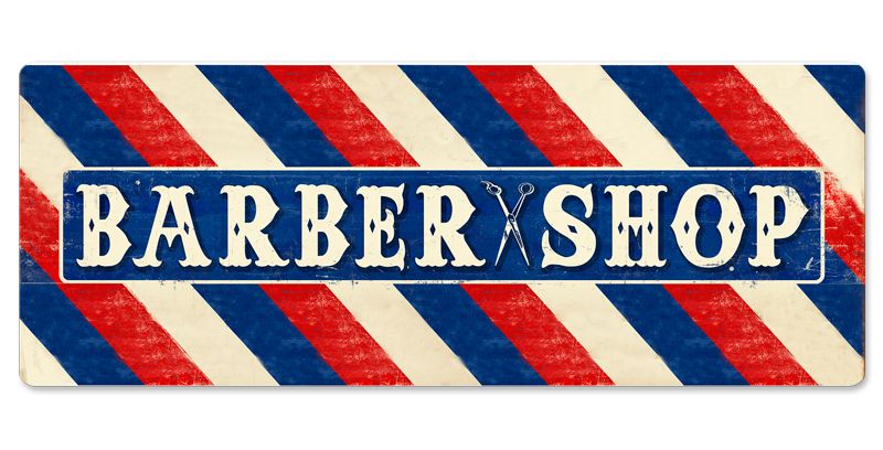BARBER SHOP LARGE Vintage Sign