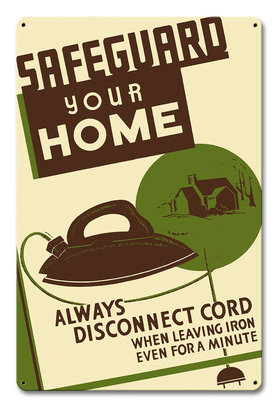 Safeguard Your Home 12 X 18 vintage metal sign
