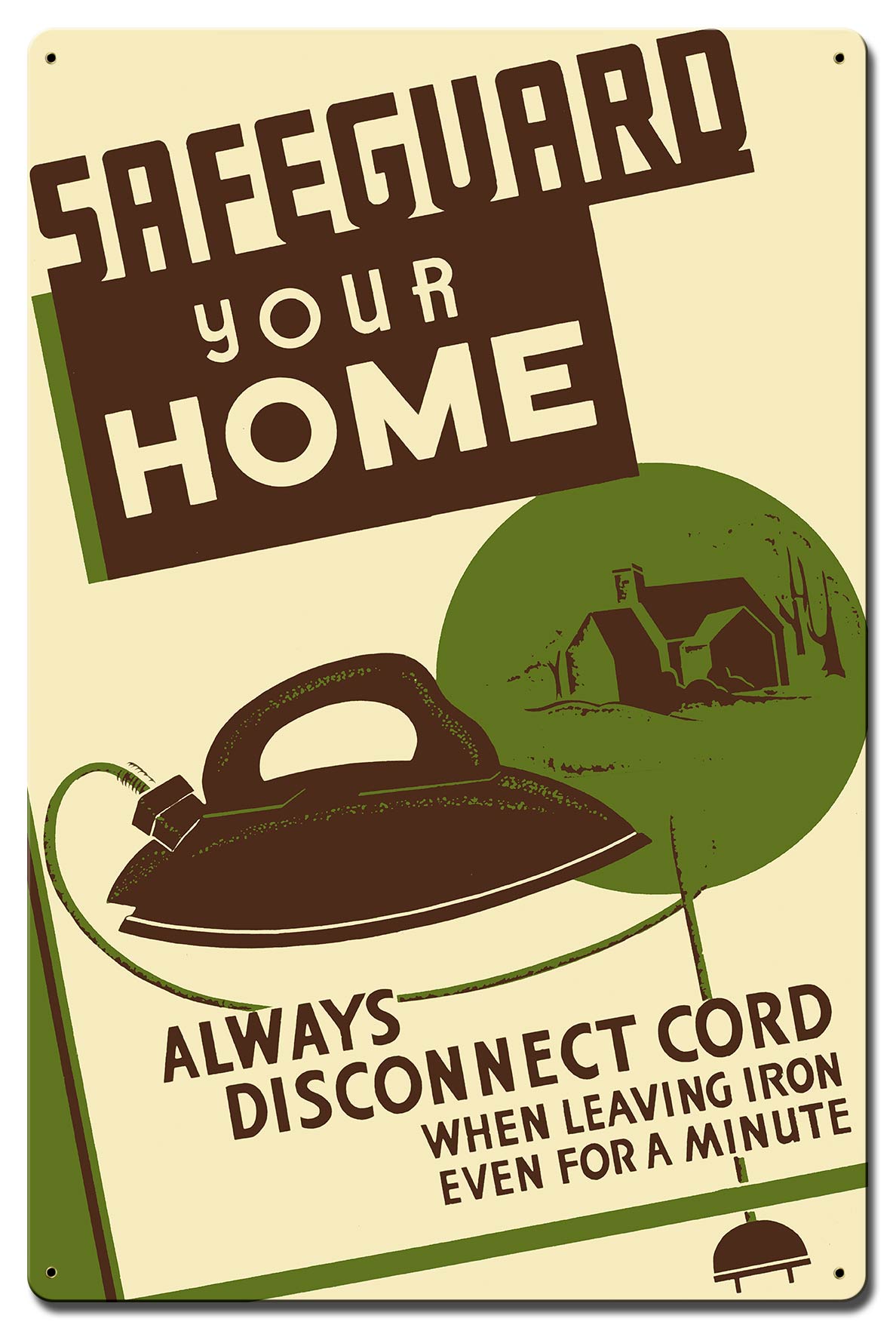 Safeguard Your Home 16 X 24 vintage metal sign