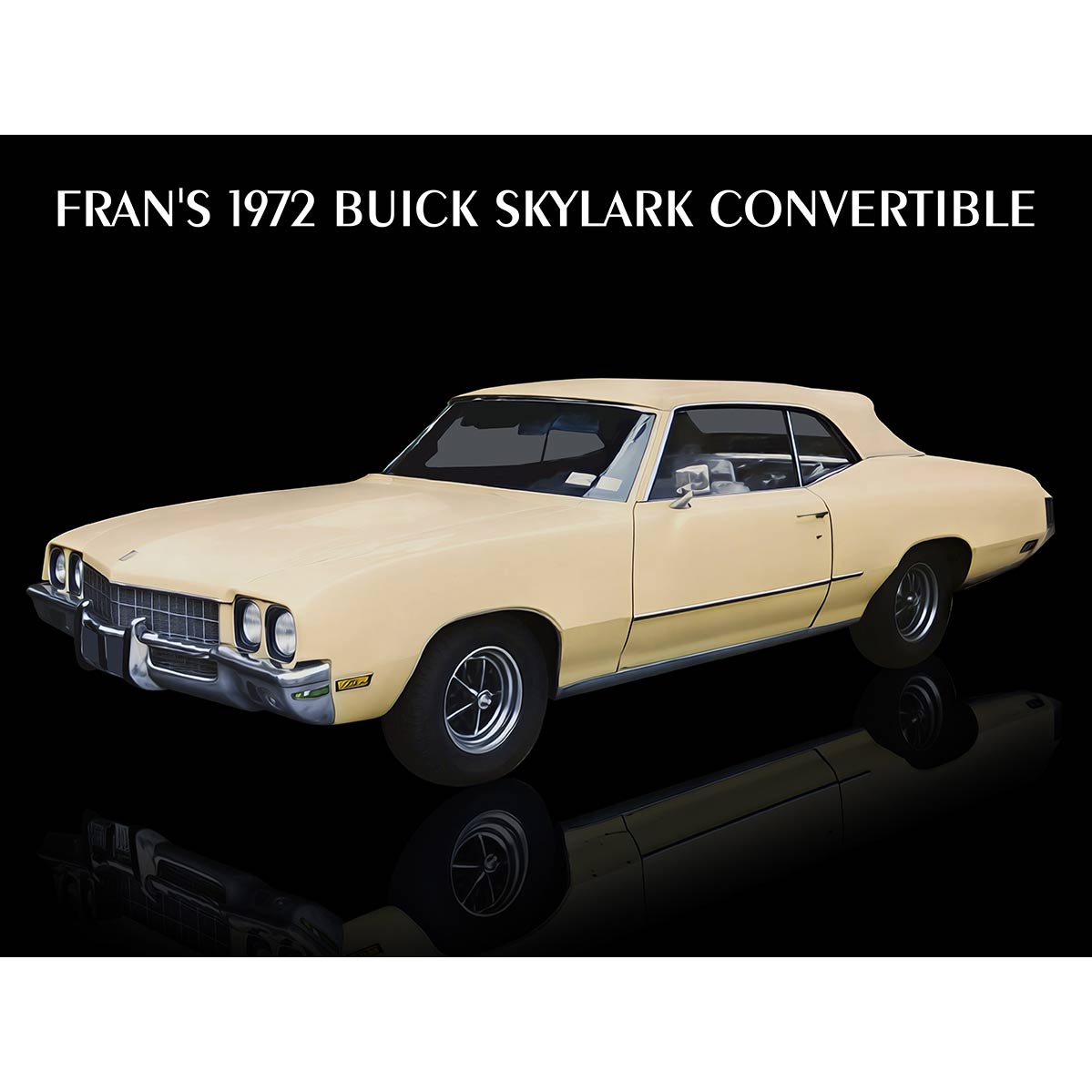 AMIF172 Fran's 1972 Buick Skylark Convertible hi res yellow 16x12