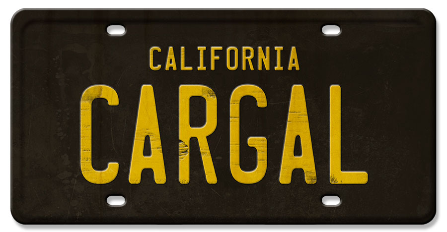 GD250 - CARGAL CALIFORNIA VINTAGE LICENSE PLATE