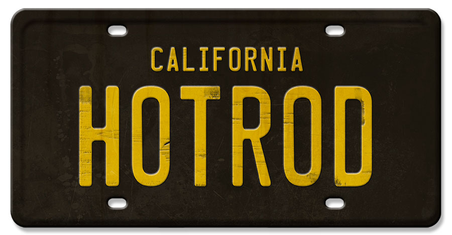 GD253 - HOT ROD CALIFORNIA VINTAGE LICENSE PLATE