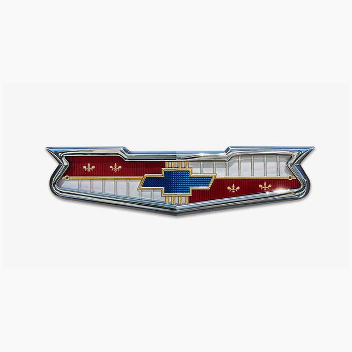 LGC820 - 1950  Chevy Emblem Metal Cut Out AVAILABLE IN TWO SIZES by artist Larry Grossman