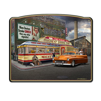 LGC832 - Mickey's Dining Car- Available in 3 sizes by artist Larry Grossman