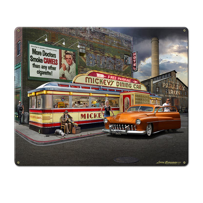 LGC833 - Mickey's Dining Car- Available in 2 sizes by artist Larry Grossman