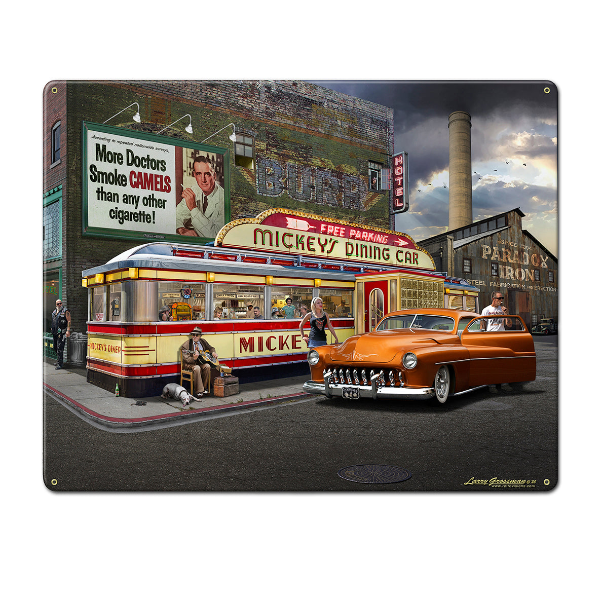 LGC833 - Mickey's Dining Car- Available in 2 sizes by artist Larry Grossman