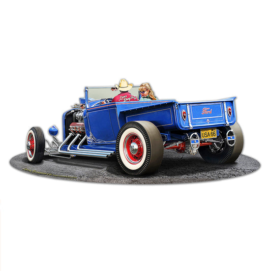 LGC834 - Ford Roadster USA  12x30 by artist Larry Grossman