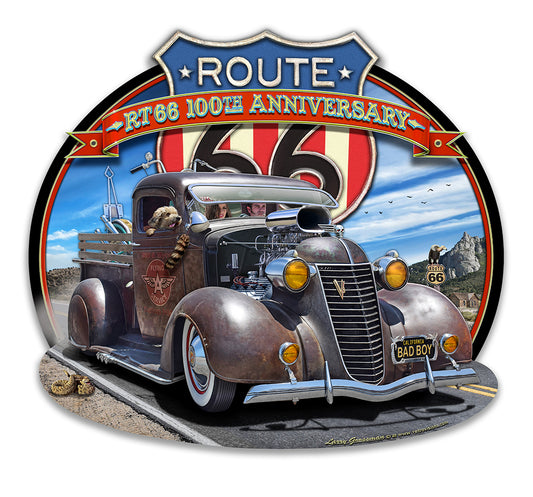 LGC837 - Route 66 Anniv. Rat Rod Rebels - 2 Sizes Available by Larry Grossman