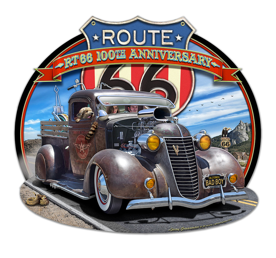 LGC837 - Route 66 Anniv. Rat Rod Rebels by Larry Grossman - 3 Sizes Available