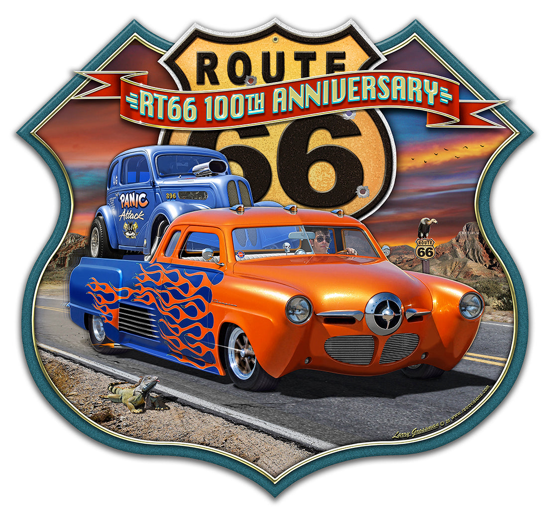 LGC839 - Studebaker Long Haul Metal Sign 18x16 by Larry Grossman