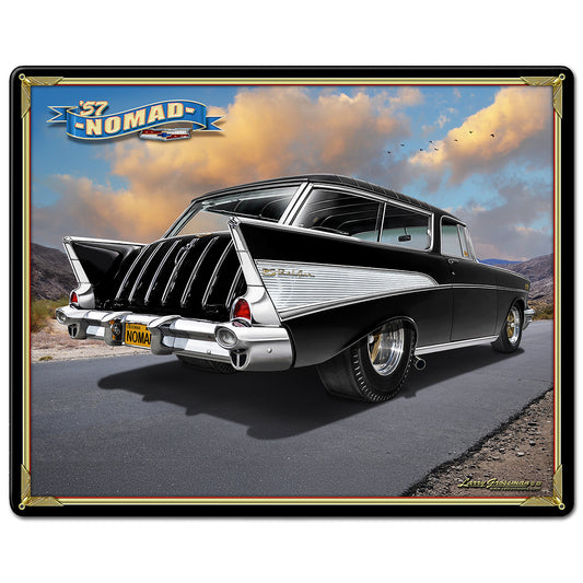 1957 Chevy Nomad - By Larry Grossman Metal Sign - 2 Sizes Available