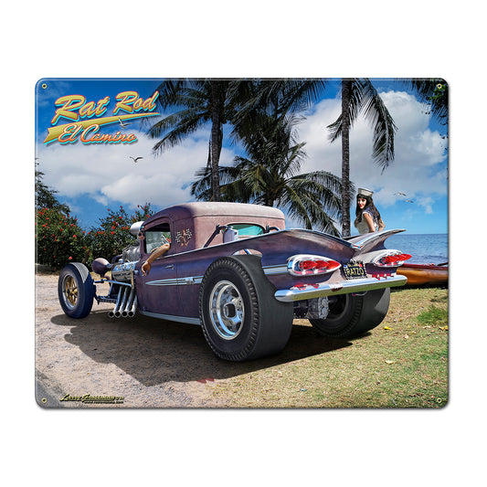 Rat Rod El Camino From the Larry Grossman Licensed Collection Available In Two Sizes LGC855