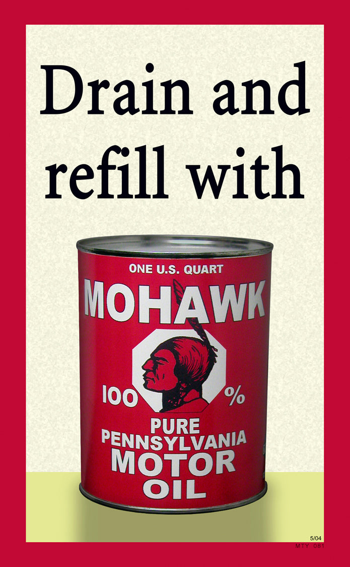 MTY081 - Mohawk Oil Vintage Sign