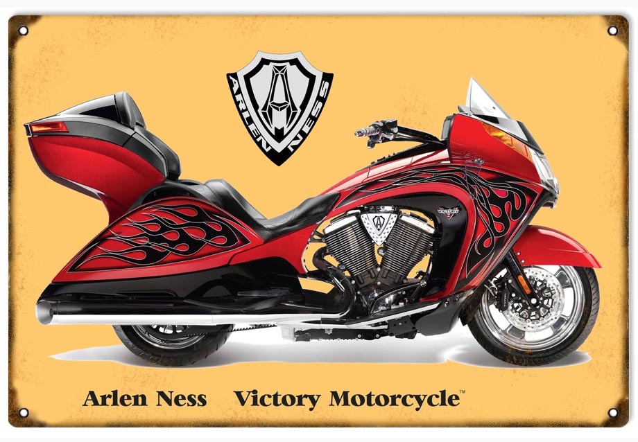 ARLEN NESS Victory Motorcycle METAL SIGN 12X18 RG4394
