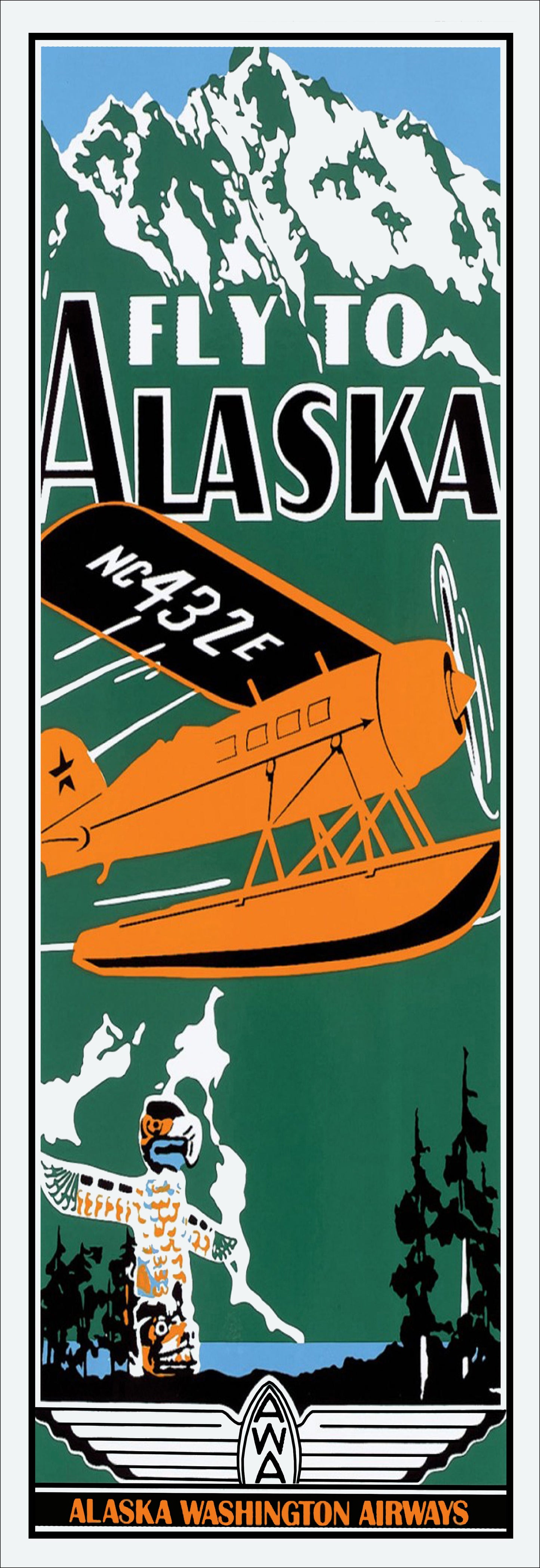 Water Airplane Alaska Reproduction Aviation Metal Sign 6x18 RG6689